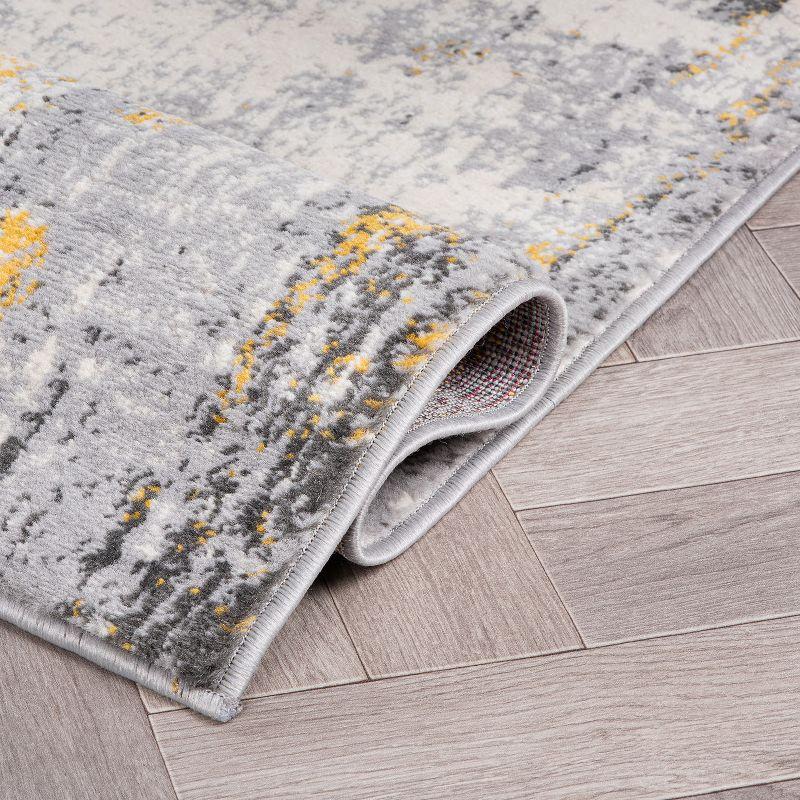 World Rug Gallery Dublin Contemporary Abstract Area Rug - Yellow 3'3"x5'