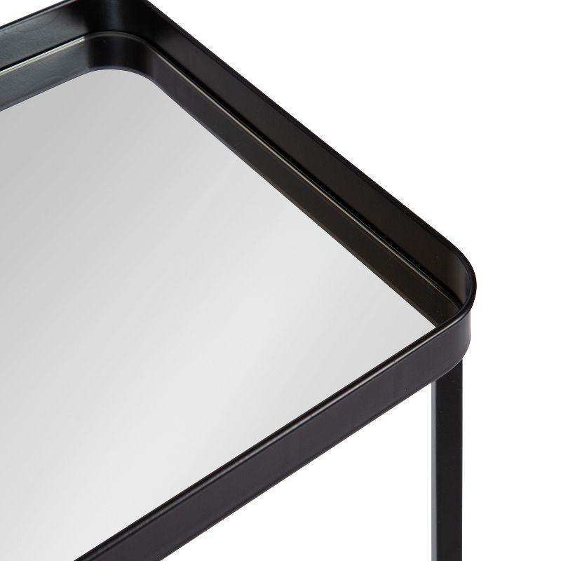 Kate and Laurel Celia Rectangle Metal Side Table, 18x12x26, Black