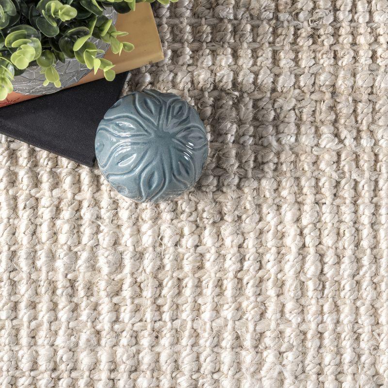 nuLOOM Ashli Solid Farmhouse Jute Area Rug