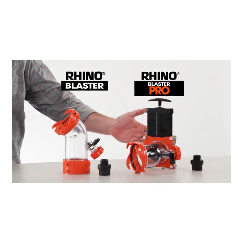 Camco Rhino Blaster Pro Clear Elbow Trailer RV Holding Tank Rinser w/Gate Valve, Vacuum Breaker, & 4-Prong Bayonet Swivel Fitting for Waste Management