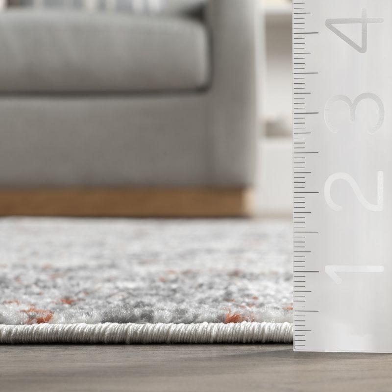 Nuloom Deedra Abstract 4x6 Indoor Area Rug for Living Room Bedroom Dining Room Kitchen, Red/Ivory