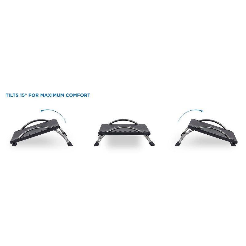 Mount-It! Tilting Footrest Under Desk | Adjustable Office Footrest | Computer Desk Foot Support