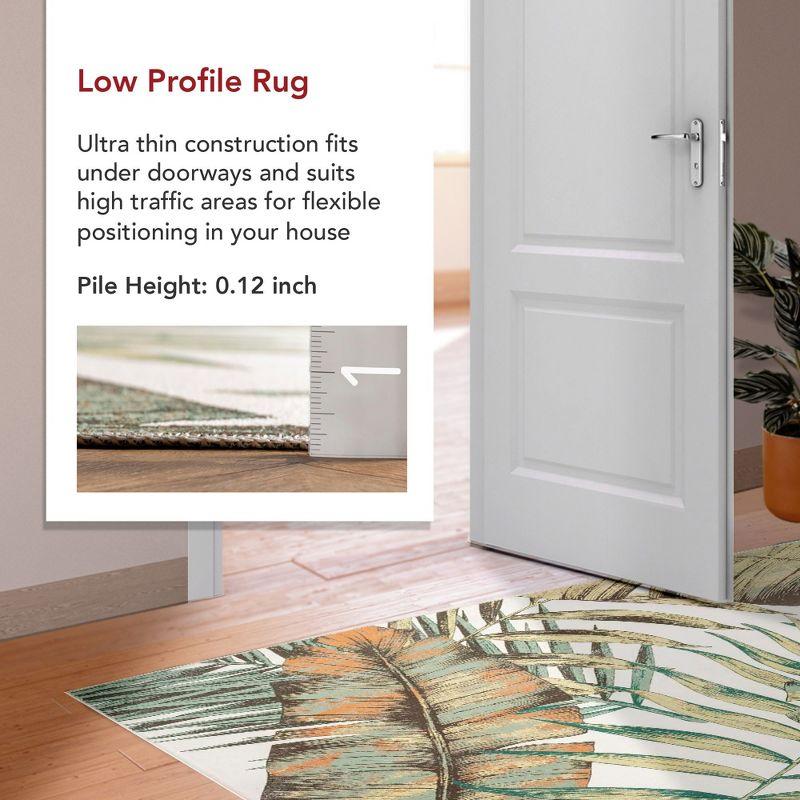 Nuloom Elen Machine Washable Natural Leaves Indoor Area Rug