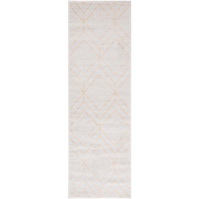Adirondack ADR241 Non-Shedding Power Loomed Indoor Runner Rug - Ivory/Gold - 2'6"x8' - Safavieh
