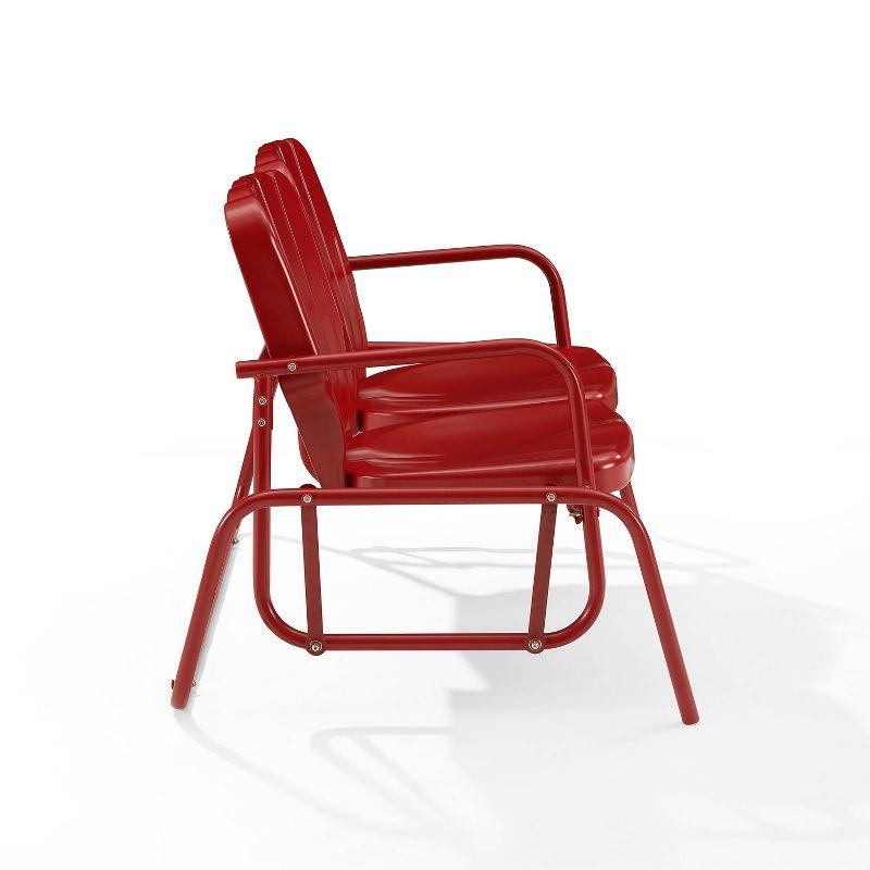 Ridgeland Outdoor Metal Loveseat Glider - Red - Crosley