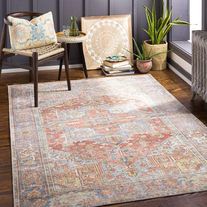 Livabliss 5'3"x7' Alanya Traditional Machine Washable Rug Brown