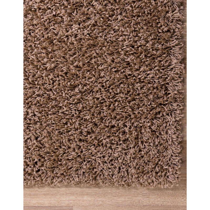 Unique Loom 9' 0 x 12' 0 Rectangle Solid Shag Sandy Brown Area Rug