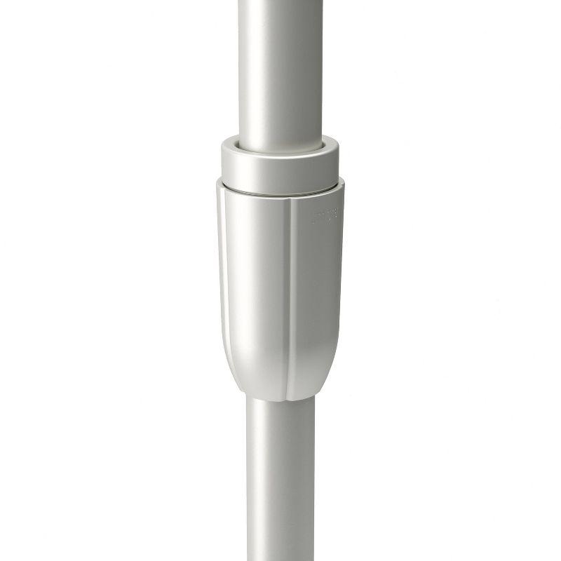 36"-66" Umbra Anywhere Curtain Rod Nickel Finish: Adjustable Tension Rod, Metal, Smooth Surface, Silver