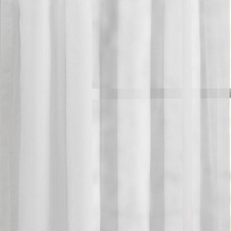 Ellis Curtain Cotton Voile 1.5" Rod Pocket Semi Sheer Door Curain Panel 40" x 72" White