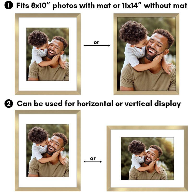 Americanflat Americanflat Picture Frame - Set of 2 - Frame with Mat - Polished Plexiglass