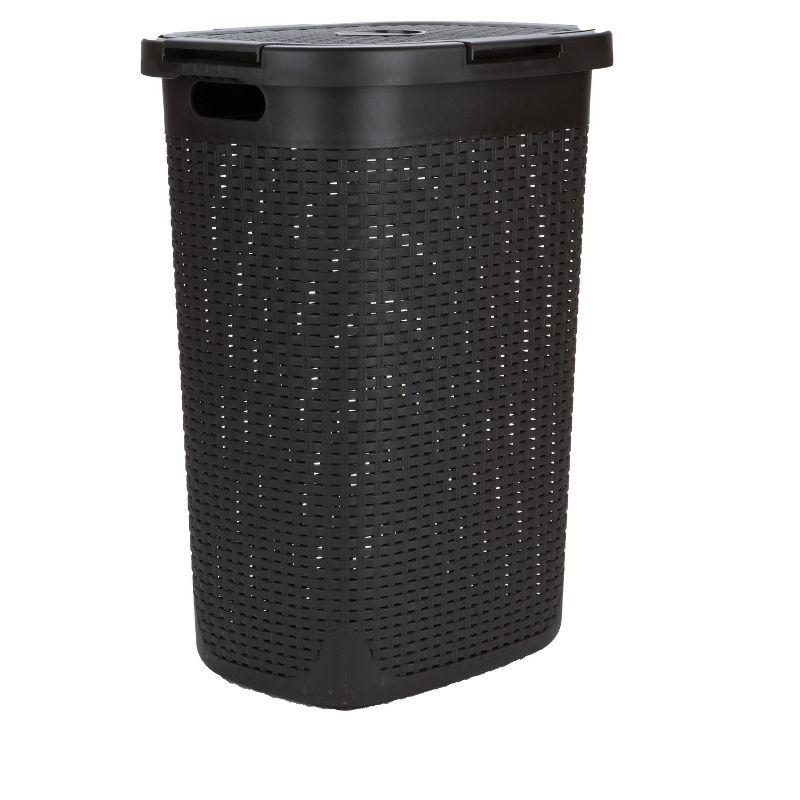 Mind Reader Mind Reader 50L Slim Laundry Hamper, Clothes Basket, Lid, Plastic