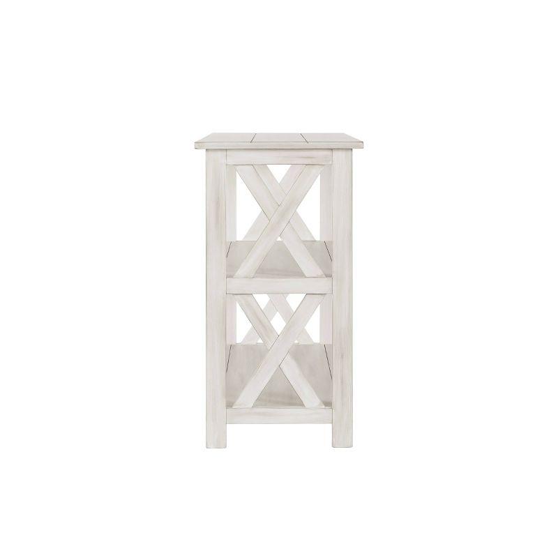 Jamestown Antique White 42" Wood Entryway Table with Storage