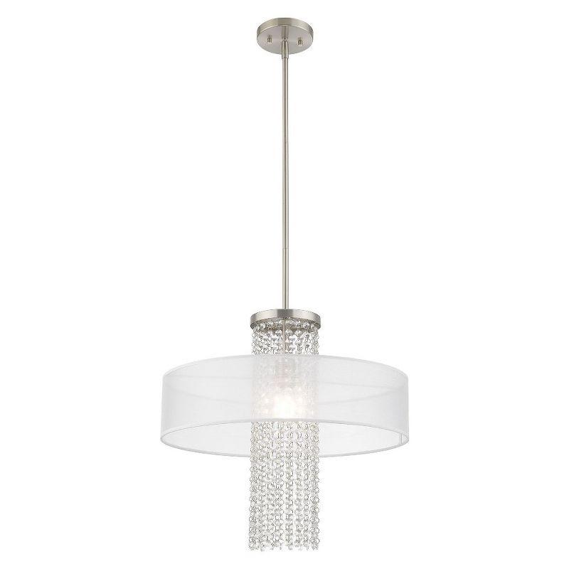 Livex Lighting Bella Vista 1 - Light Chandelier in  Brushed Nickel