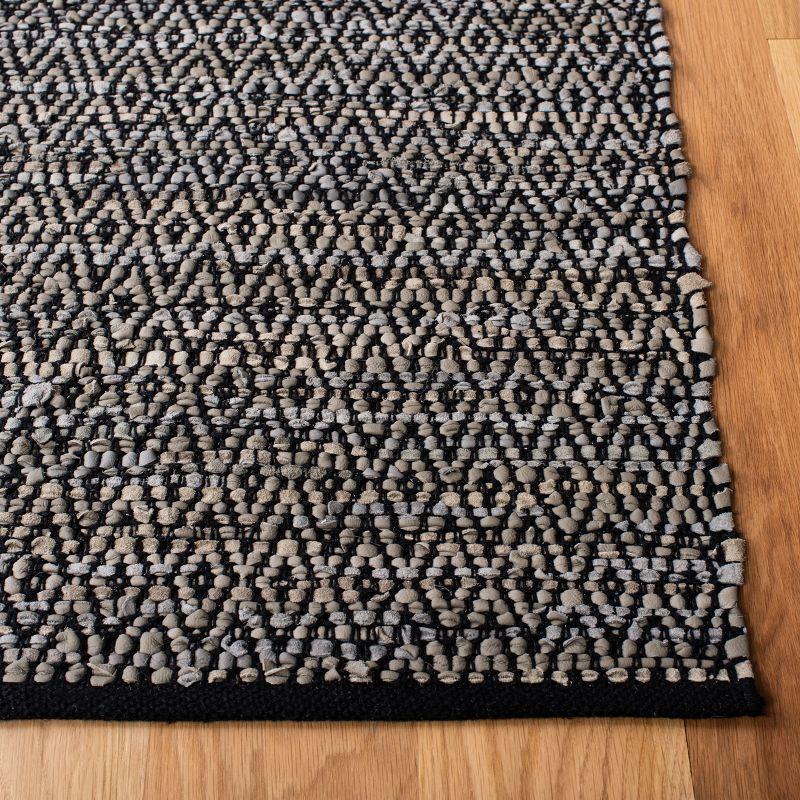 Vintage Leather VTL388 Hand Woven Indoor Area Rug - Light Grey/Grey - 8'x10' - Safavieh