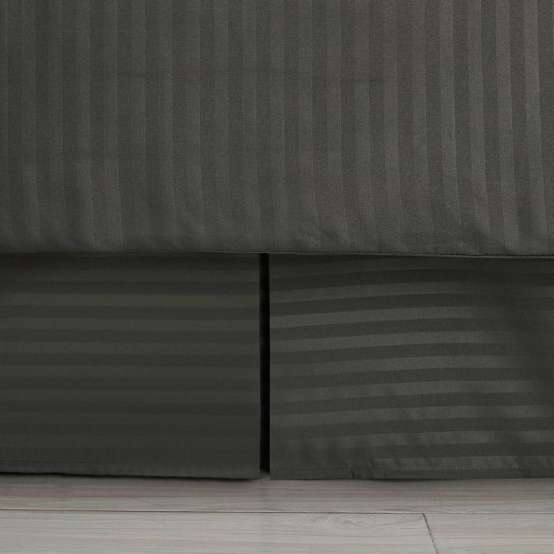 Sweet Home Collection Dobby Stripe Embossed Bed In a Bag Comforter Set