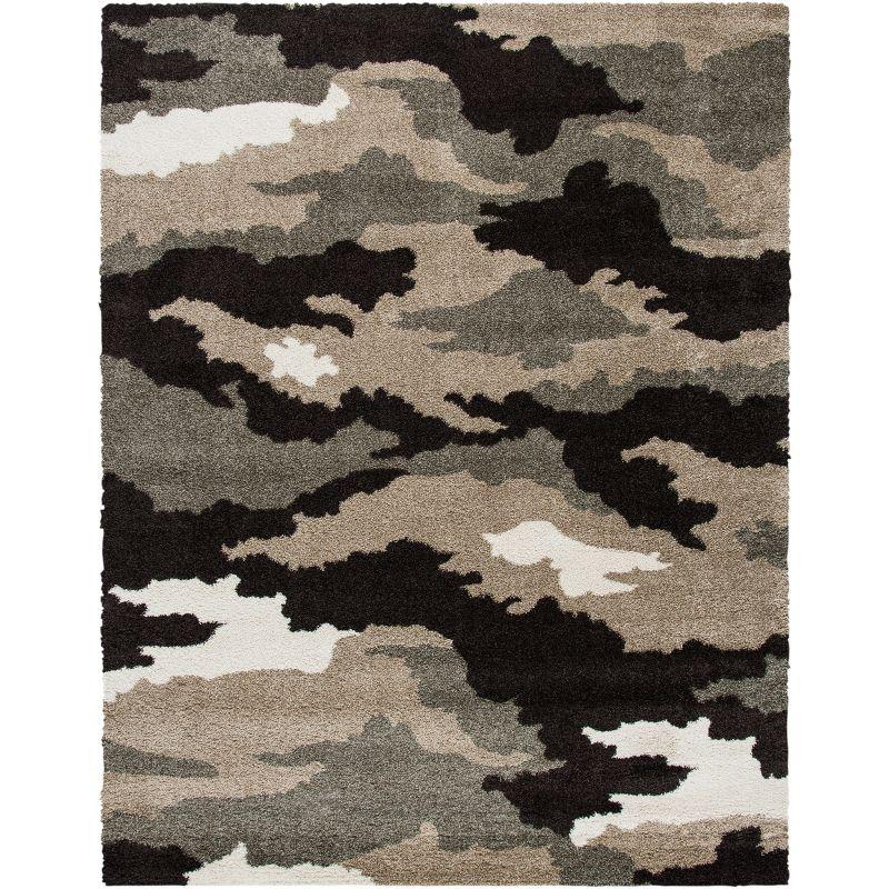 Florida Shag SG453 Power Loomed Area Rug - Beige/Multi - 8'6"x12' - Safavieh.