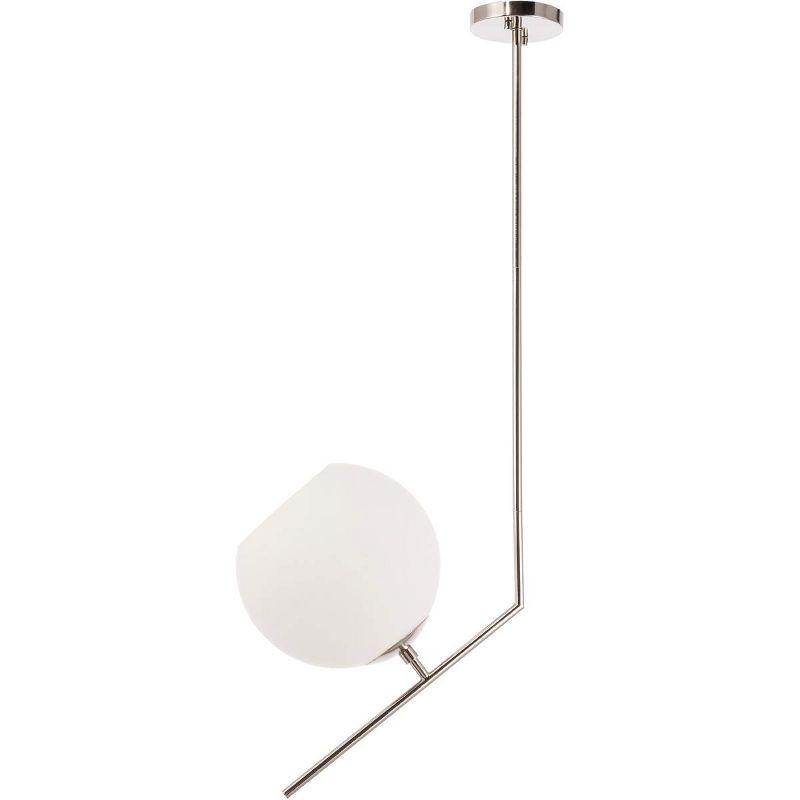 Elegant Lighting Ryland 1 light Chrome and Frosted White glass pendant