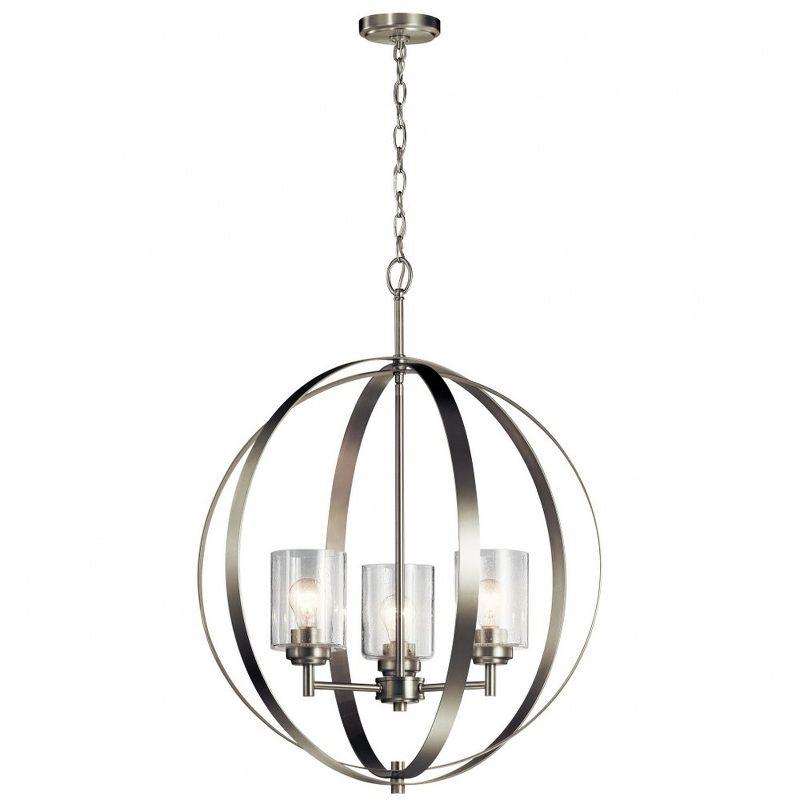 3 - Light Shaded Globe Chandelier