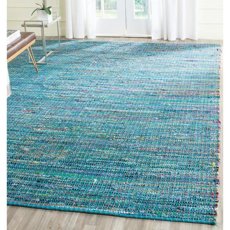 Hand-Tufted Nantucket Cotton Artisan Blue Rug - 5' x 8'