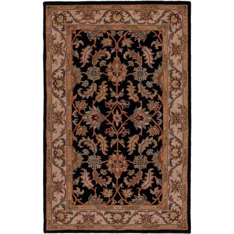 Heritage HG628 Hand Tufted Area Rug - Black/Beige - 4'x6' - Safavieh.