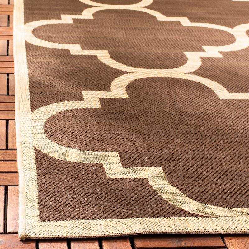 Modern Square Black 95" Synthetic Easy-Care Outdoor Rug