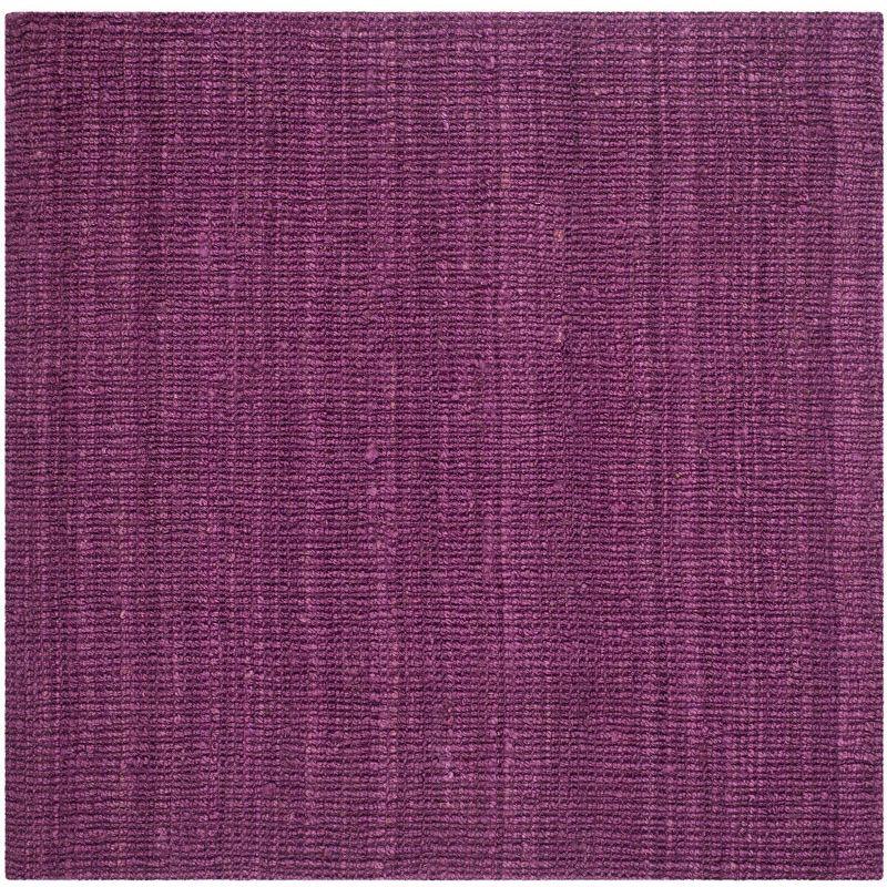 Natural Fiber NF447 Hand Woven Indoor Area Rug - Purple - 6'x6' - Safavieh
