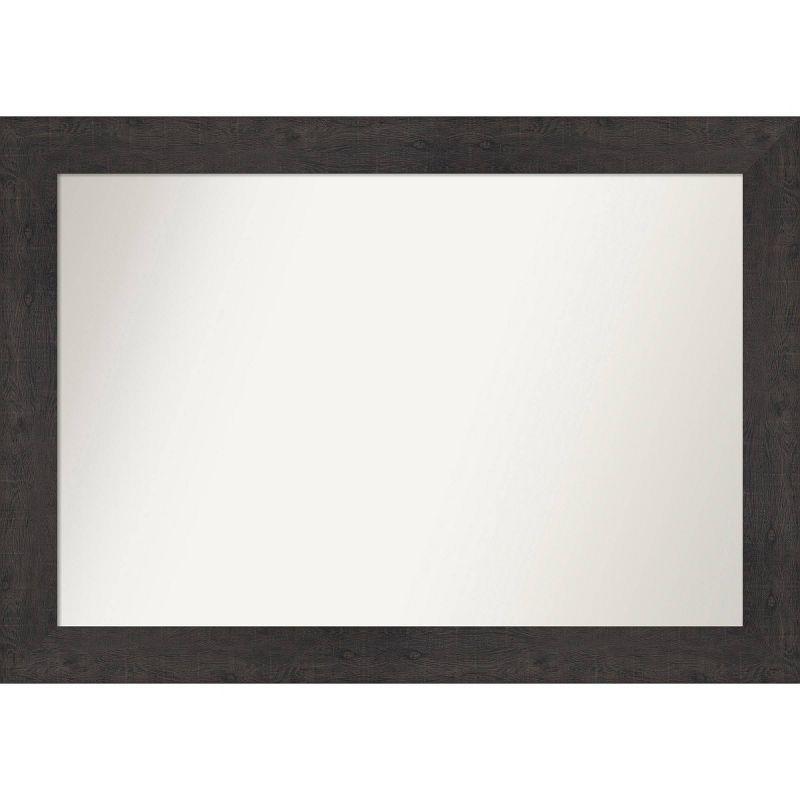 42" x 30" Rustic Espresso Wood Bathroom Vanity Mirror