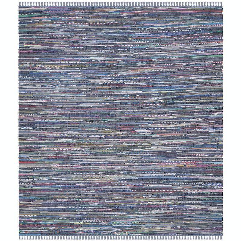 Rag Rug RAR121 Hand Woven Indoor Area Rug - Purple/Multi - 8'x10' - Safavieh.