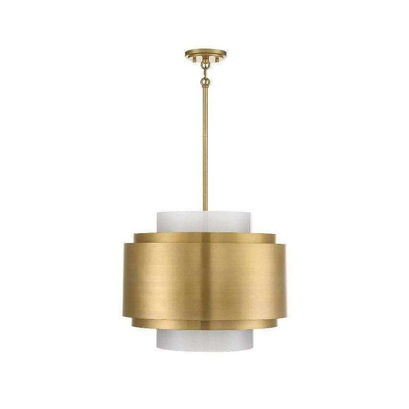 Savoy House Beacon 4 - Light Pendant in  Burnished Brass