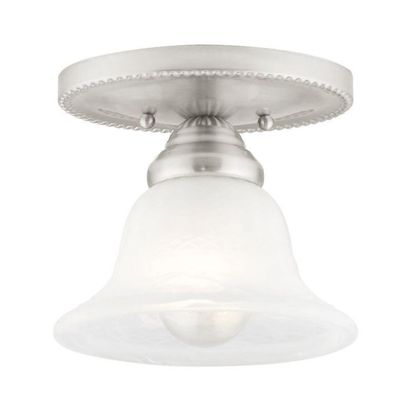 Livex Lighting Edgemont 1 - Light Flush Mount in  Brushed Nickel