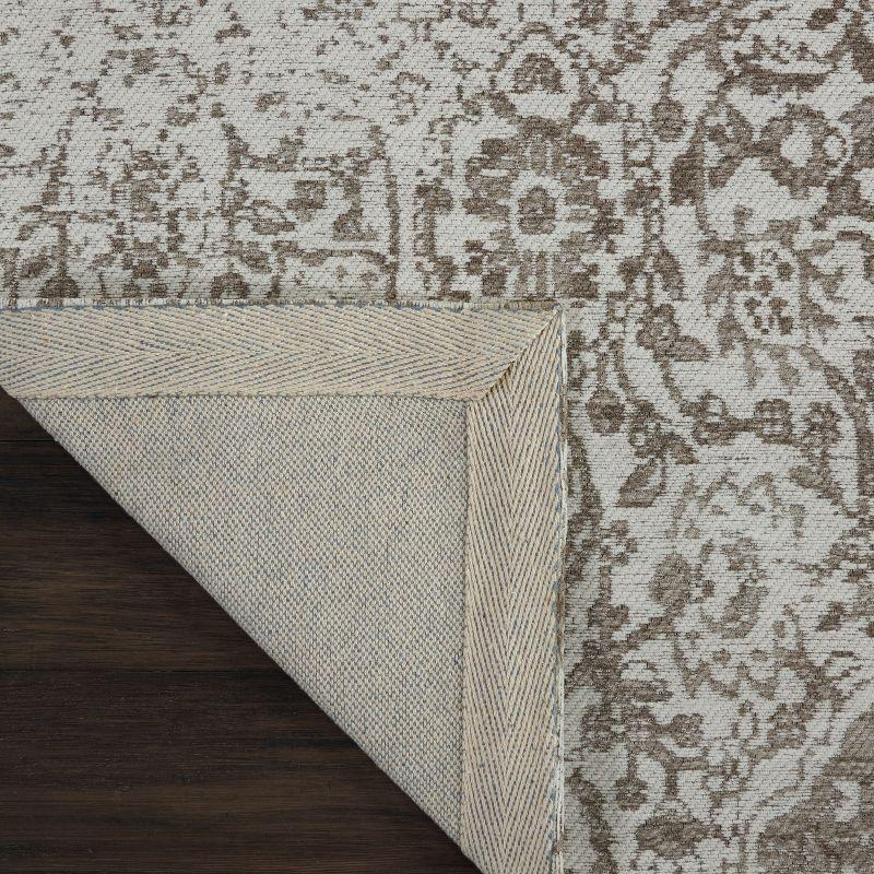 Nourison Damask Vintage Indoor Rug Ivory 2'3" x 7'6"