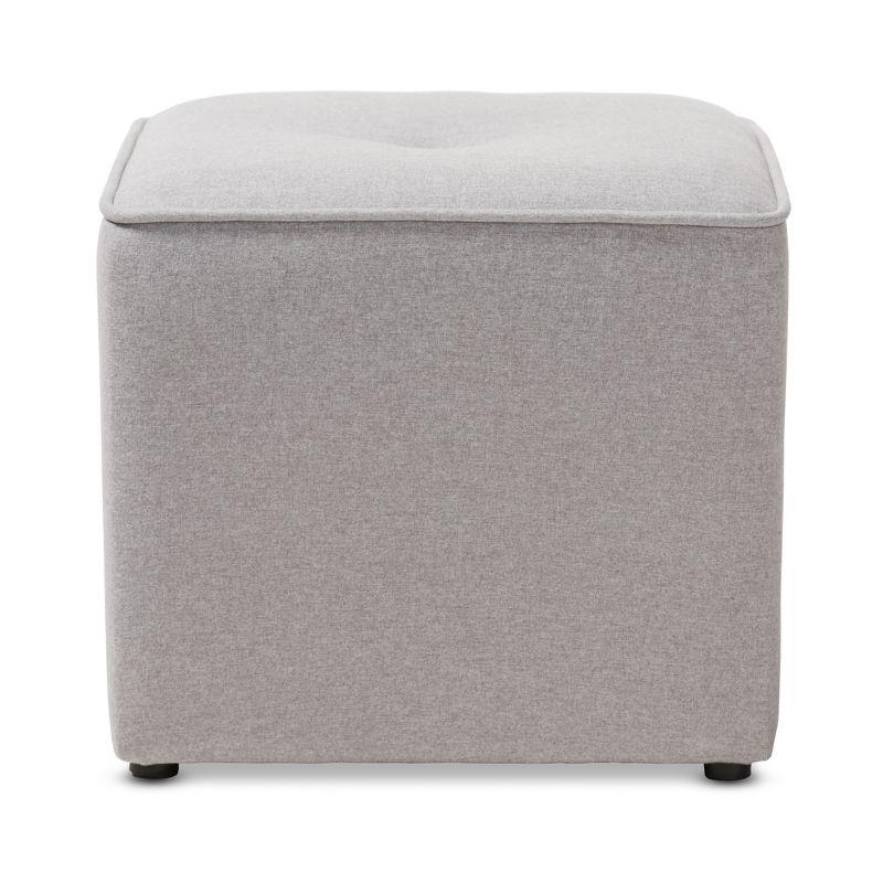 Corinne Modern and Contemporary Fabric Upholstered Ottoman - Baxton Studio