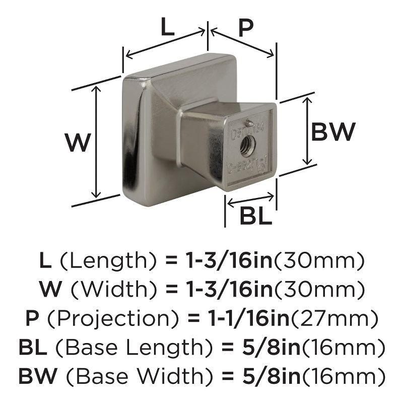 Blackrock 1 1/16" Length Square Knob