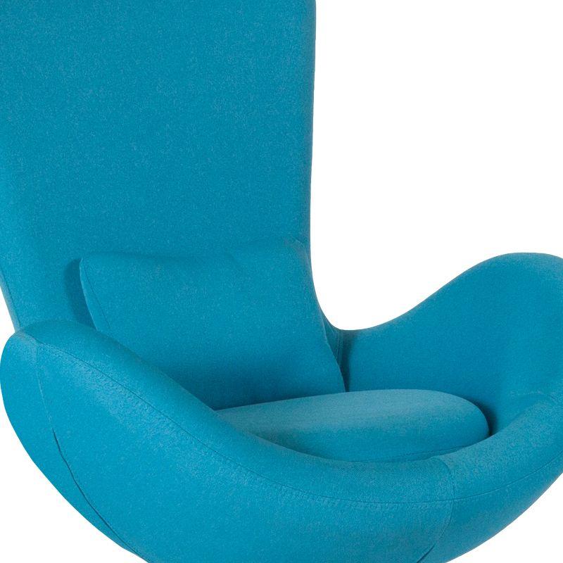Flash Furniture Egg Series Aqua Fabric Side Reception Chair