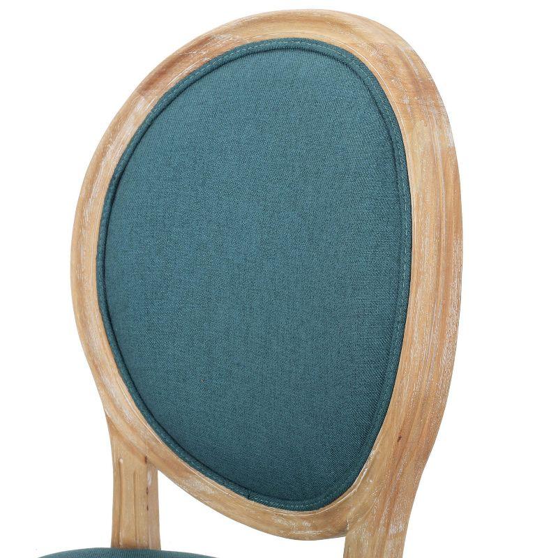 Christopher Knight Home Set of 2 Phinnaeus Dining Chair Dark Teal : Upholstered, Rubberwood Frame, 250lb Capacity