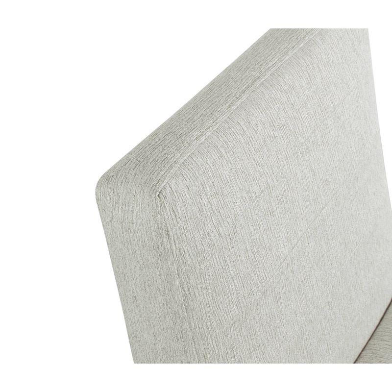Channeled Metal Dining Chair: HomePop Modern Espresso Legs, Polyester Upholstery, 250lb Capacity