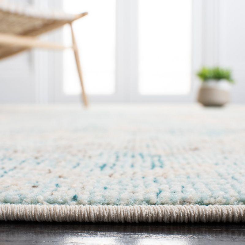 Madison MAD453 Power Loomed Indoor Area Rug - Ivory/Teal - 4'x6' - Safavieh