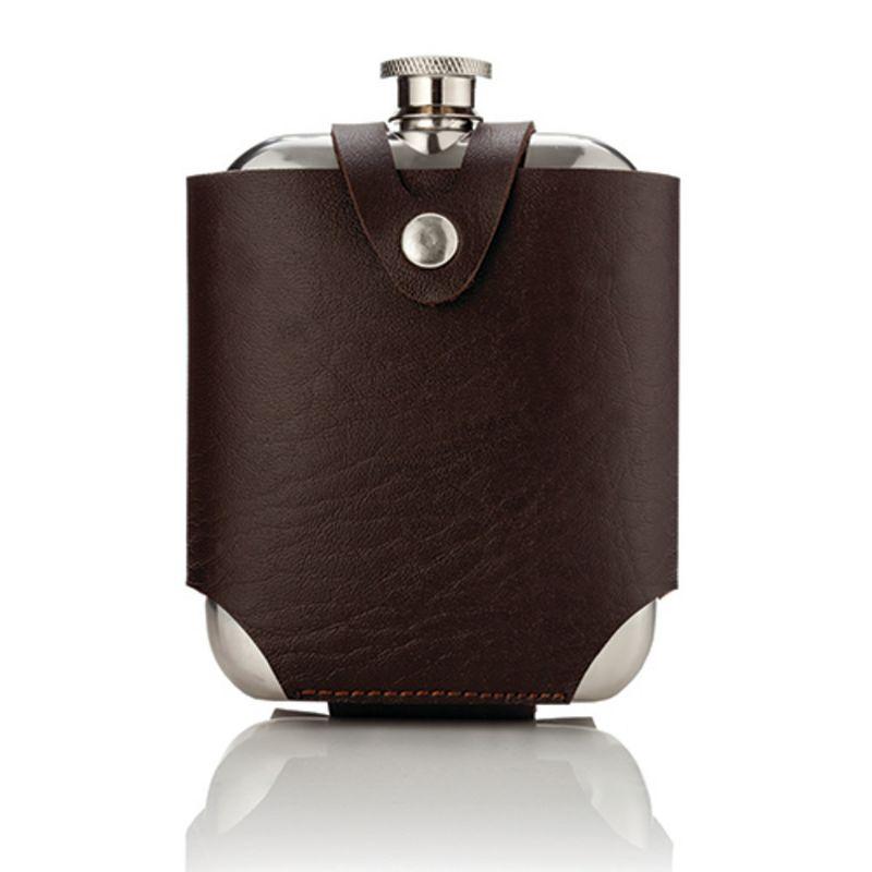 Viski Admiral Stainless Steel Flask and Traveling Case