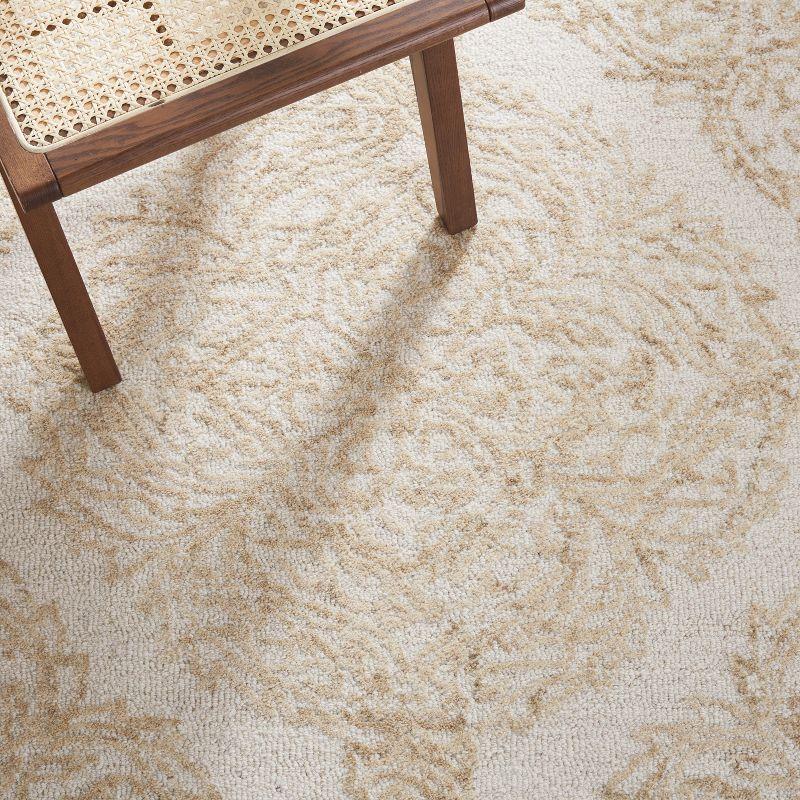 Ivory Abstract Hand-Tufted Wool Runner Rug 2'3" x 6'