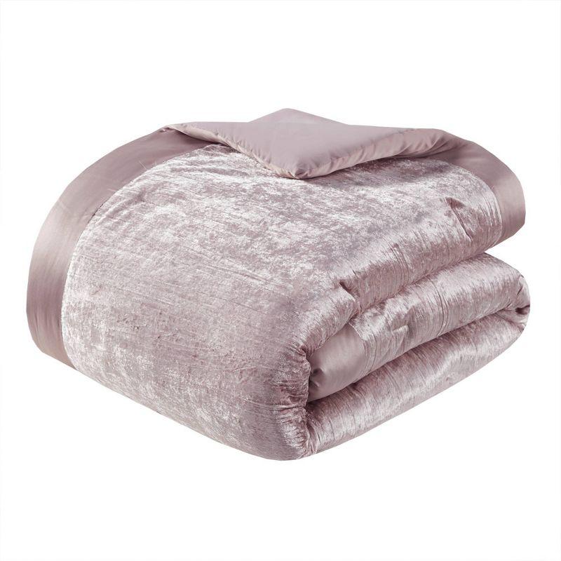 Lee 5 Piece Crinkle Velvet Comforter Set