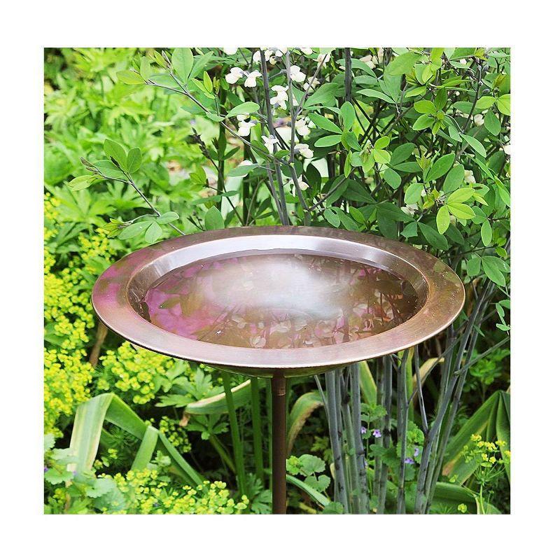 3" Classic II Birdbath with Stake Antique Copper - Achla Designs: Weather-Resistant, No Assembly, Outdoor Garden Decor