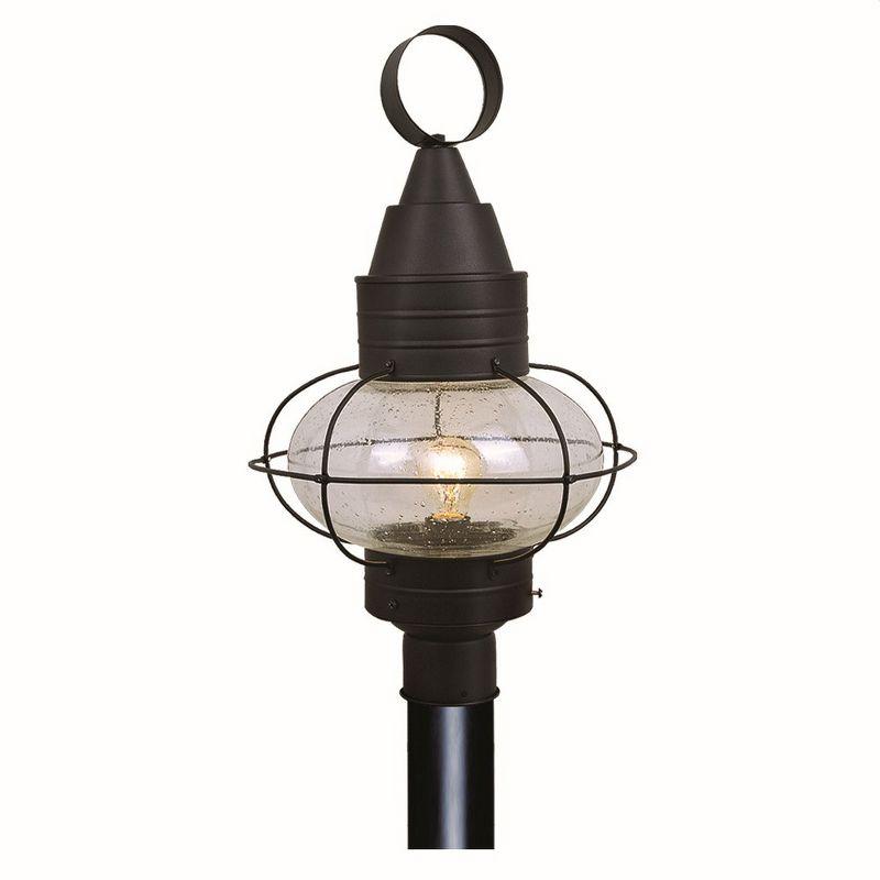 Chatham Textured Black Steel Outdoor Post Light 13"