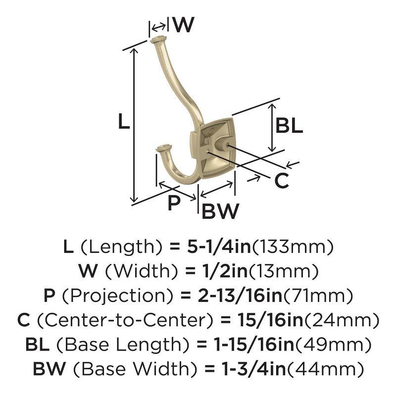 Kinsale Transitional Double Prong Decorative Wall Hook