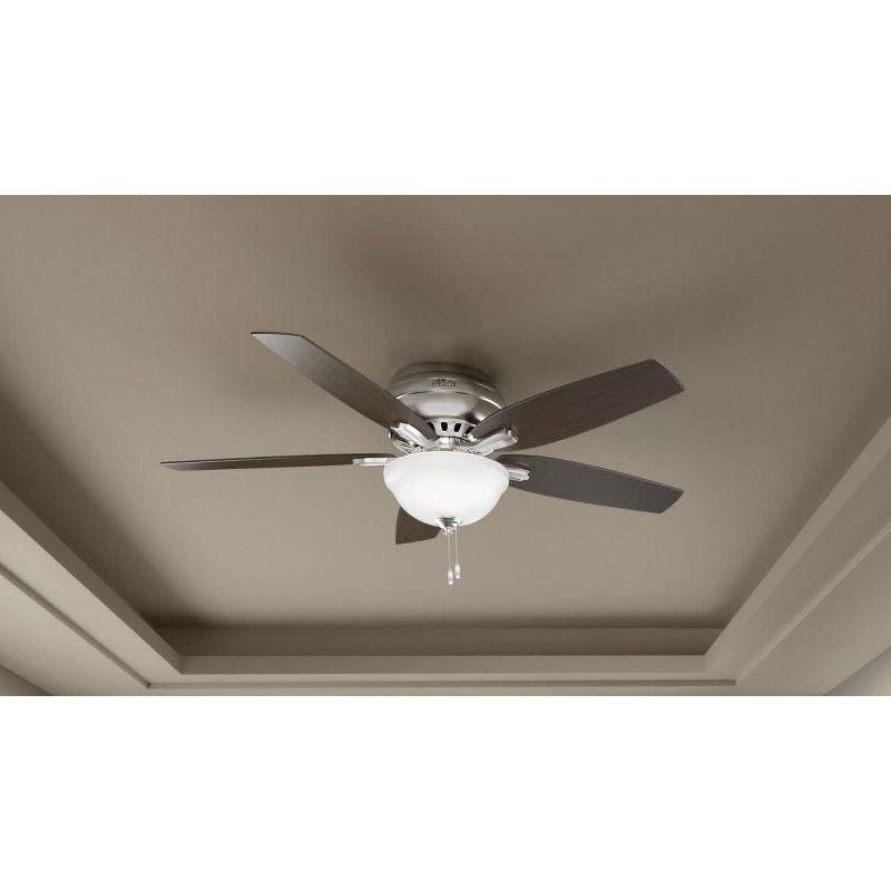 52" Newsome 5 - Blade Flush Mount Ceiling Fan with Lights and Pull Chains