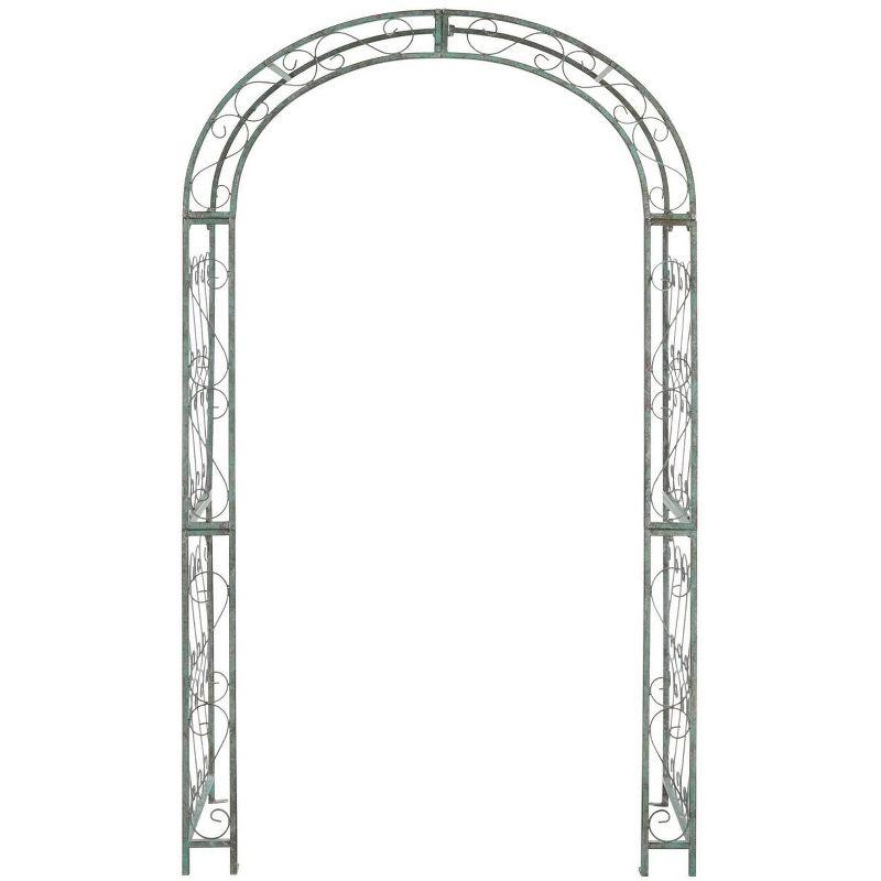 Pagan 48.5'' W x 18.5'' D Iron Arbor in Green