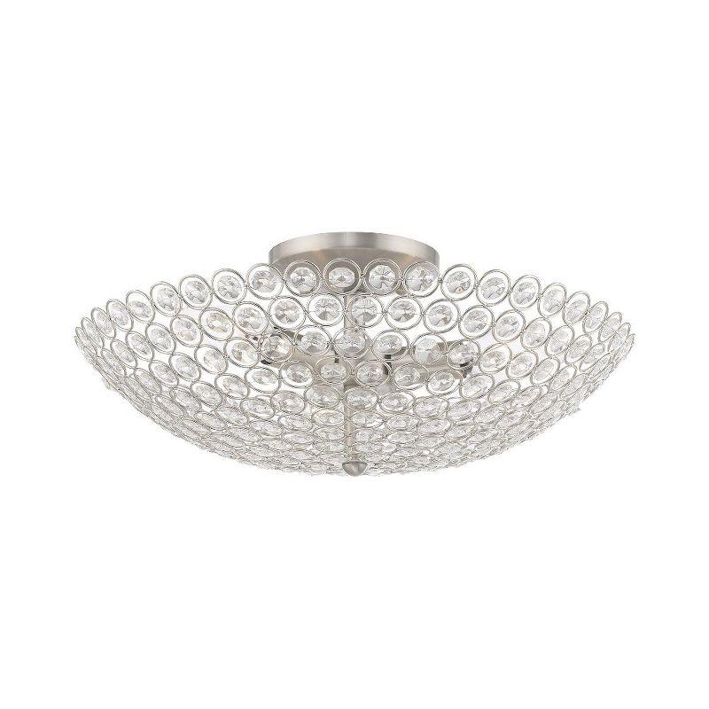 Livex Lighting Cassandra 3 - Light Flush Mount in  Brushed Nickel