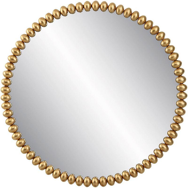 Uttermost Byzantine Gold Leaf 41 1/4" Round Oversized Wall Mirror