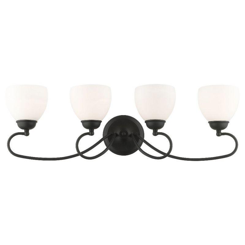 Livex Lighting Brookside 4 - Light Vanity in  Black