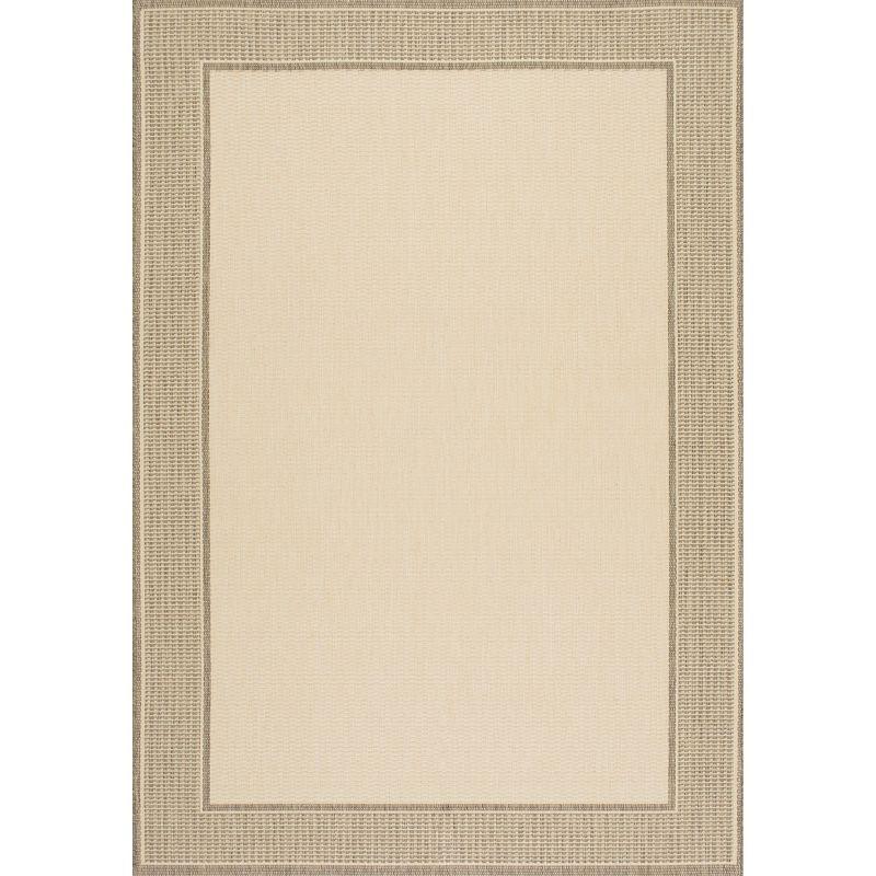 Nuloom Gris Bordered 3x5 Indoor/Outdoor Accent Rug for Living Room Patio Deck Front Porch Entryway Kitchen, Beige/Tan