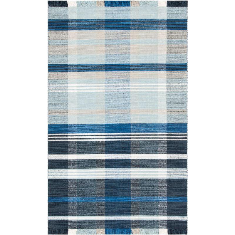 Southwestern Vibe Stripe Handmade Wool 5' x 8' Area Rug